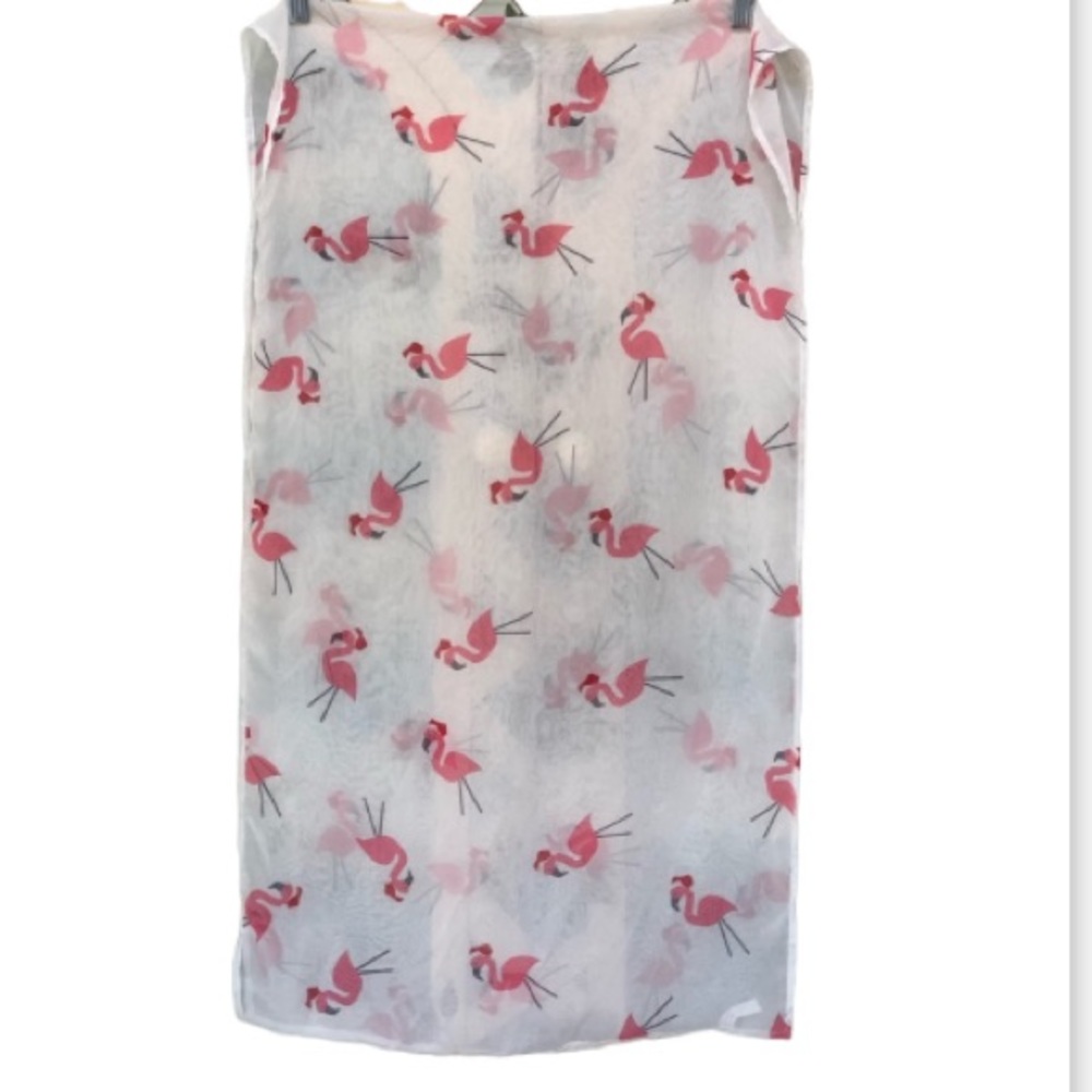 Flamingo Print Infinity Scarf